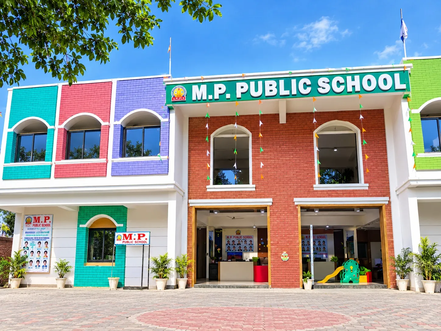 M.P. Public School Indore campus building facade